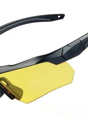 Окуляри тактичні захисні балістичні в стилі ess crossbow yellow скло 2.2мм жовта лінза якість  id 336 ligor
