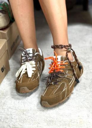 Замшевые кроссовки  миу миу&new balance