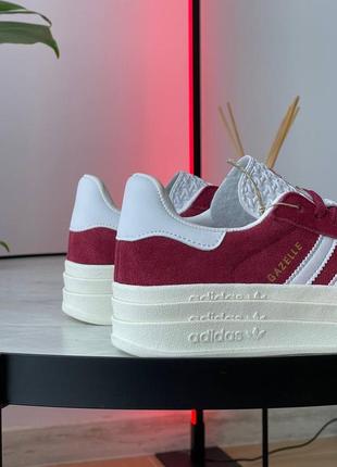 Кроссовки adidas gazelle bold bordo3 фото