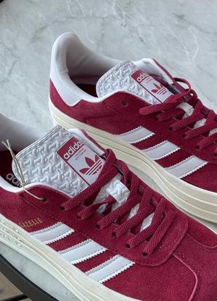 Кроссовки adidas gazelle bold bordo6 фото