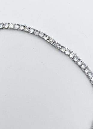 Браслет серебряный с кубическим цирконием 17,5 8,73 г