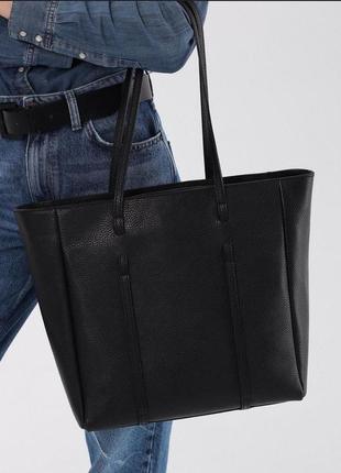 Сумка жіноча шкіряна шопер італія вера пеле велика сумка з довгими ручками