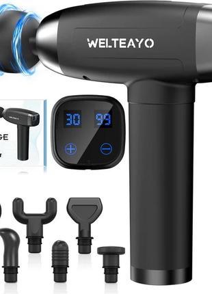 Ручной перкуссионный массажер welteayo massage gun 200 вт массажный пистолет