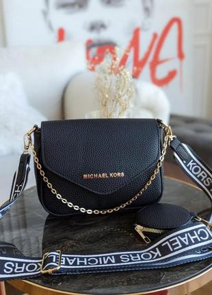 Сумка кросс боді michael kors майкл корс 2 в 1 чорний класичний