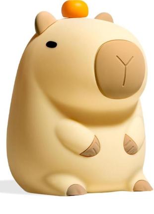 Ночник силиконовый аккумуляторный capybara капибара с таймером zh-127