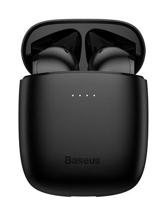 Навушники бездротові baseus encok w04 pro з бездротовою зарядкою чорні