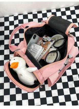 Маленькая спортивная сумка для зала. мини сумка женская спортивная для фитнеса pink в...