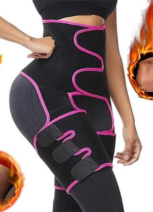 Стягувальний пояс для схуднення та корекції фігури adjustable one-piece waist band (s/m)
