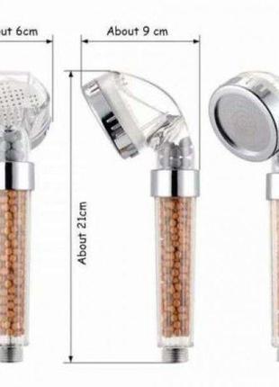 Лейка для душа sunroz spa heathy shower head с турмалином лейка для душа