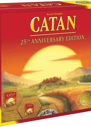 Настольная игра catan 25 anniversary edition (колонизаторы + расширение 5-6 + дополнение мастера) українською