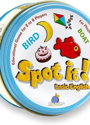 Настільна гра spot it! basic english, dobble! (доббль базовий англійський)!