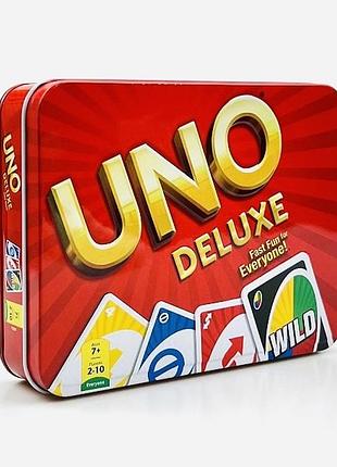 Настільна гра uno delux! (уно делюкс, металева коробка)