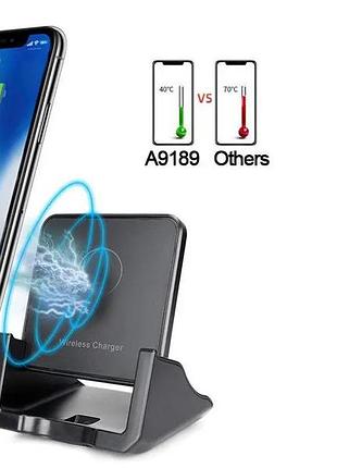 Беспроводная индукционная зарядка для телефона wireless charger, быстрая зарядка, 10w черная