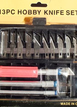 Набор  макетных ножей для хобби (13 предметов) hobby knife set