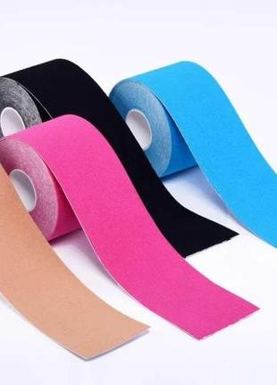 Спортивный тейп кинезио kinesiology tape (цвет серый) - пластырь для поддержки мышц 5 см х 5 м