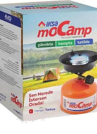 Газова піч, таганок для кемпінгу iksa mocamp 203, перезаправний балон