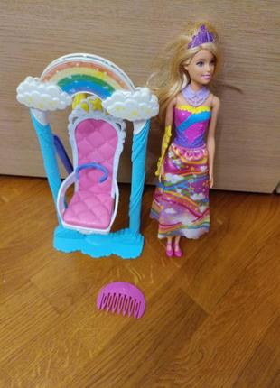 Барби веселка  з гойдалкою