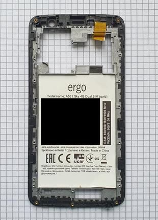 Рамка модуля ergo a551 sky 4g для телефона оригинал с разборки