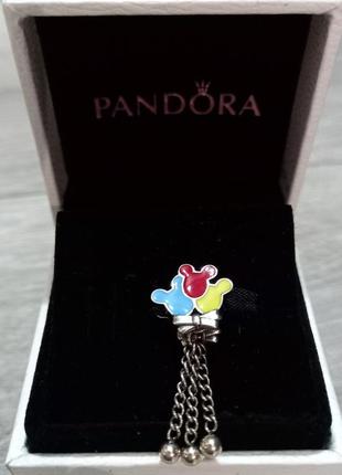 Срібний шарм (бусіна) намистина pandora "мікі маус" пандора подарок для жінки