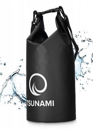 Гермомішок tsunami dry pack 10 л водозахисний black (p-5905973400039)