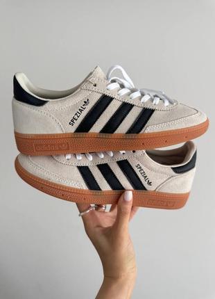 Кроссовки adidas spezial handball beige black