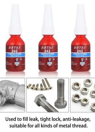 Detai 242 (10 ml) фіксатор різі threadlocker анаеробний клей болтових з'єднань