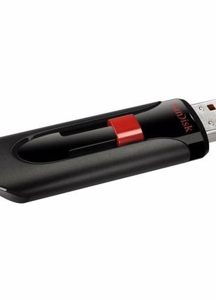 Flash sandisk usb 2.0 cruzer glide 128gb black/red