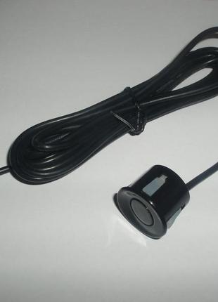 Парктроник, датчик сенсор 22 мм (1 шт) длина кабеля 2.2 м (черный, краситься балончиком в любой нужный цвет)