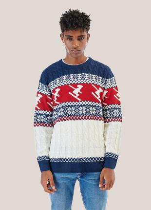 Свитер джемпер шерстяной с принтом alcott original brand