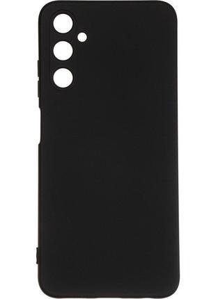 Чехол silicone case для samsung galaxy a05s / a057 бампер с микрофиброй черный