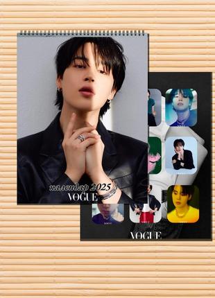 Календарь настенный перекидной чимин jimin bts (бтс) 2025 а4