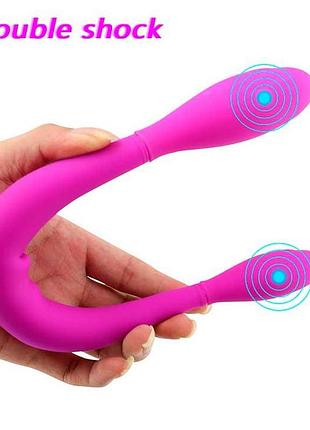 Розовый двусторонний гибкий вибратор toy joy infinity double dildo  – вибраторы