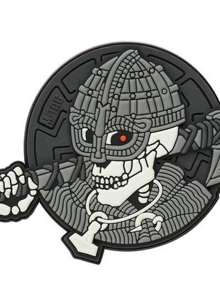 M-tac нашивка undead viking 3d pvc grey1 фото