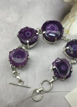 Браслет натуральный солнечный кварц в серебре браслет с солнечным кварцем. индия