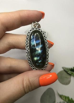 Кулон лабрадор кулон камень лабрадор в серебре натуральный лабрадор кулон с лабрадором индия