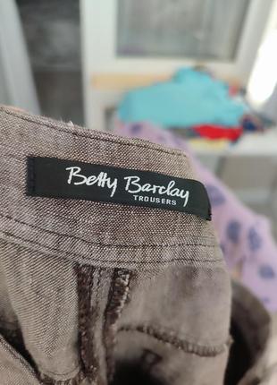 Прямые брюки 100% лен бренд betty barclay5 фото