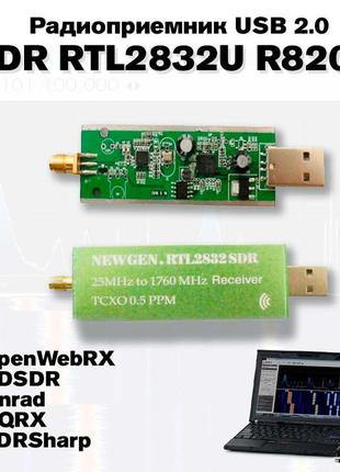 Радиоприемник sdr rtl2832u r820t usb 2.0 (100 khz - 1.7 ghz) sdrsharp openwebrx hdsdr sdr-radio linrad gqrx sd
