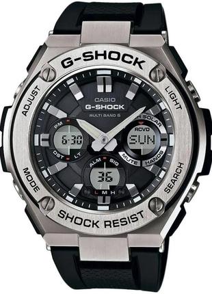 Часы casio gst-w110-1aer g-shock. серебристый