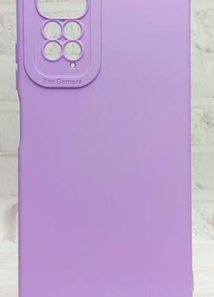 Чехол pro camera xiaomi redmi note 11 / redmi note 11s бампер с микрофиброй сиреневый