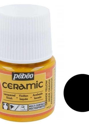 Фарба для скла та кераміки pebeo ceramic на основі розчинника чорний 45 мл (p-025-014)
