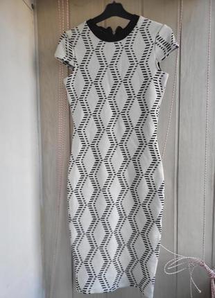 Платье футляр s 42 44 сукня олівець майка плаття міді сукенка в принт xs s сукня платье карандаш платтячко в рубчик