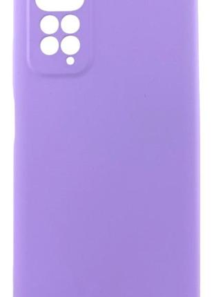 Чехол silicone case xiaomi redmi note 11 / redmi note 11s бампер с микрофиброй сиреневый