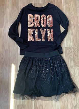 Костюм черный с пайетками