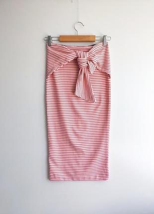 Женская юбка-миди карандаш с завязкой zara5 фото