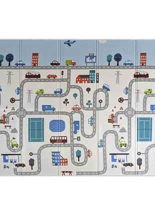 Дитячий розвивальний килимок, розкладний двосторонній розмір 150*180*0,8