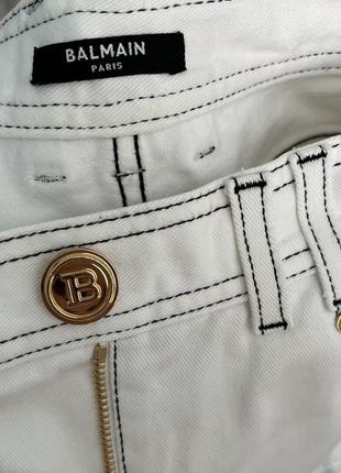 Balmain белые джинсы 34 оригинал xs-s высокая посадка2 фото