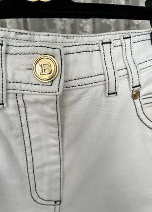 Balmain белые джинсы 34 оригинал xs-s высокая посадка5 фото