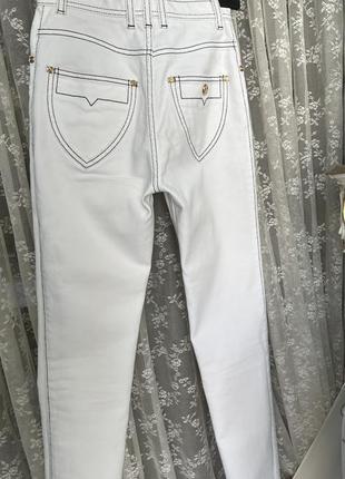 Balmain белые джинсы 34 оригинал xs-s высокая посадка4 фото