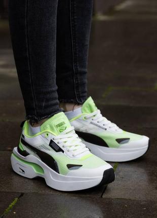 Р.37-40 кроссовки puma kosmo rider light green pm016