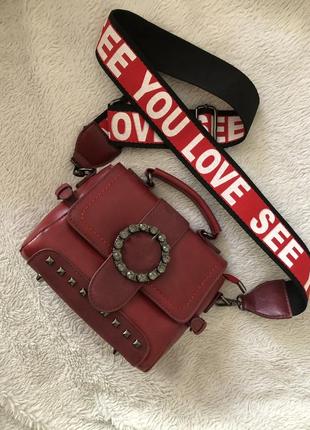 Сумка з еко-шкіри в трендовому кольорі